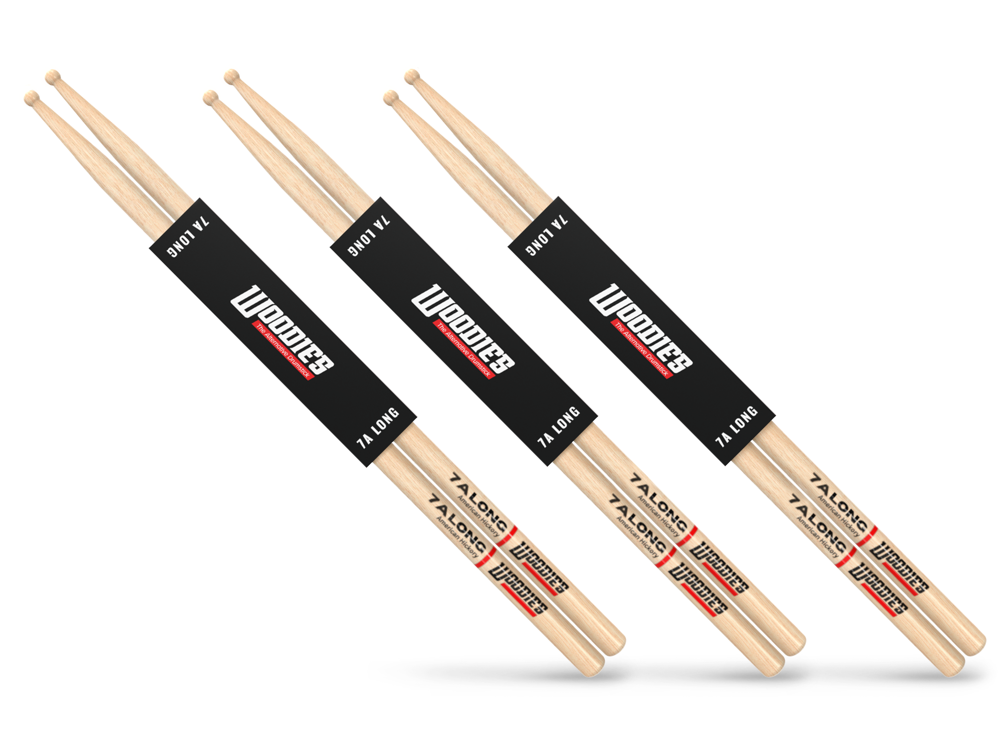 American Hickory 7A Long Drumsticks