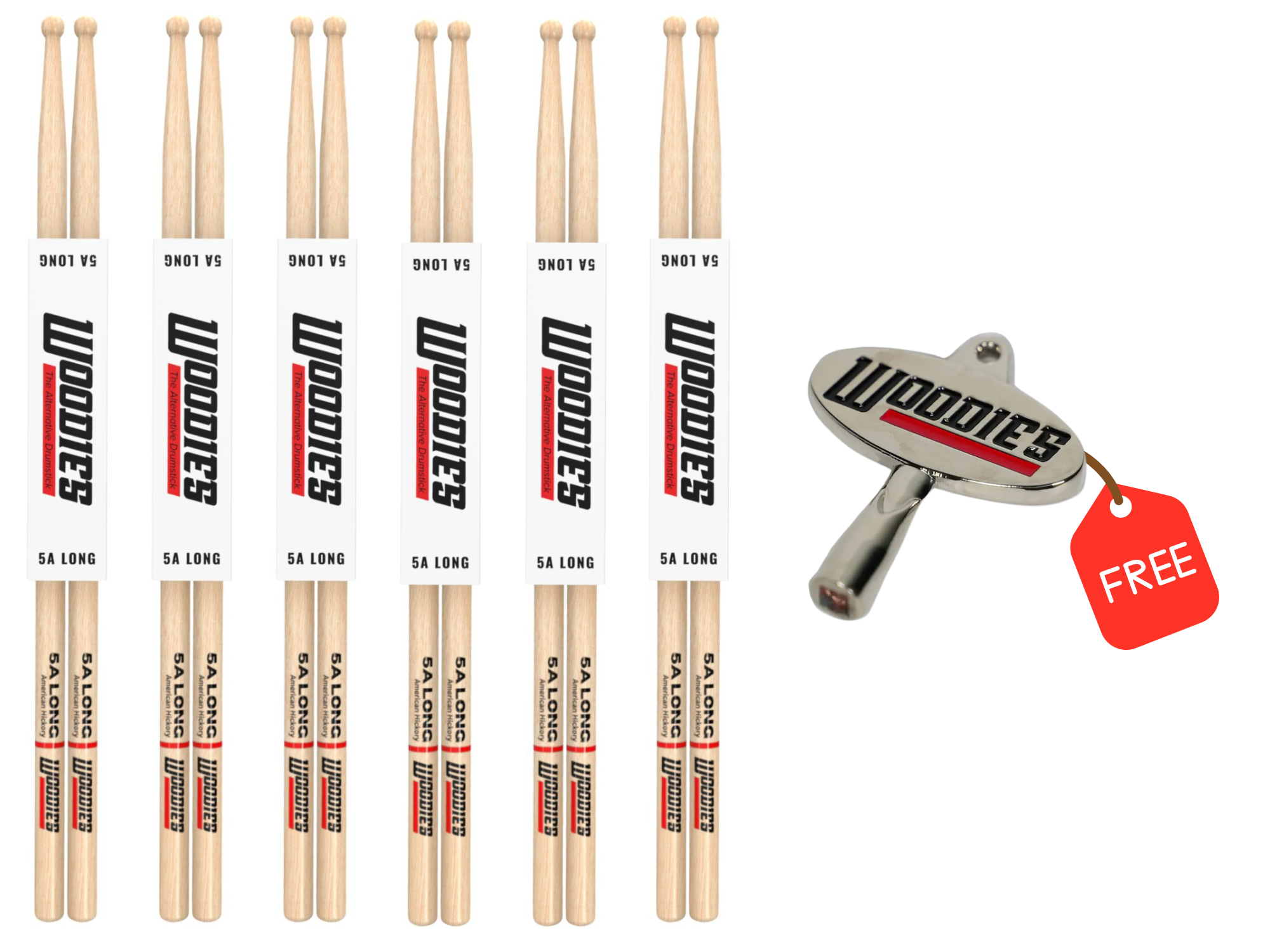 American Hickory 5A Long Drumsticks