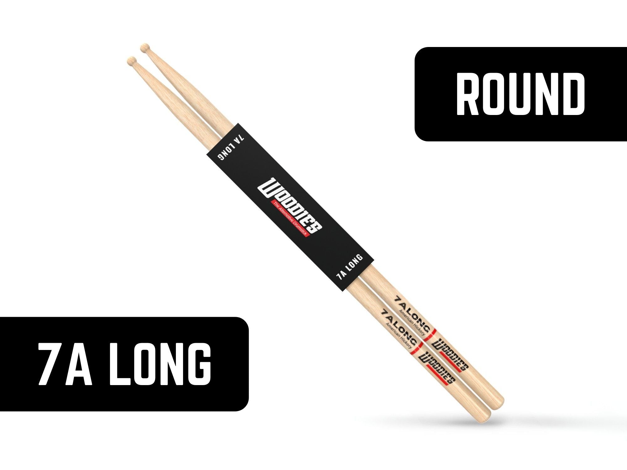 American Hickory 7A Long Drumsticks