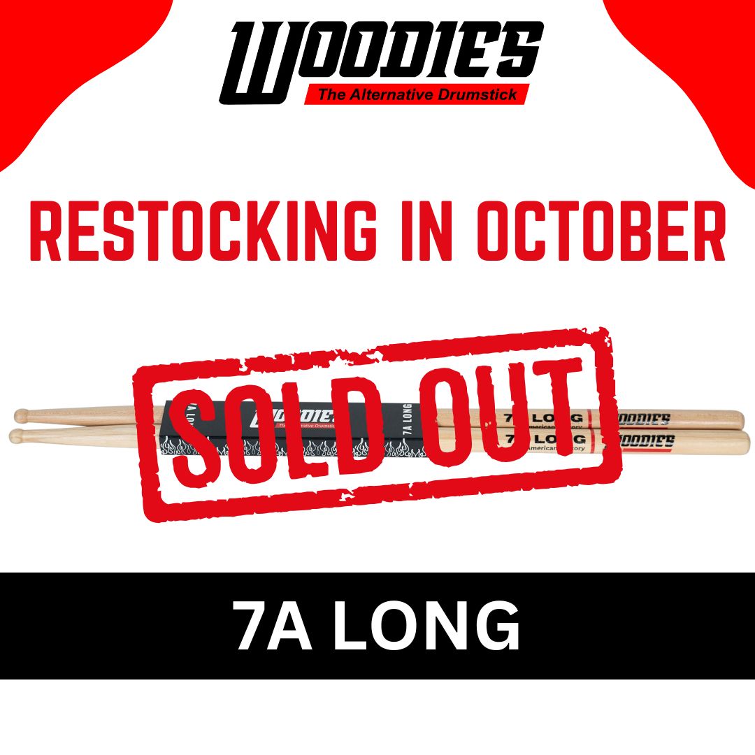SOLD OUT! RE-STOCK IN OCTOBER! American Hickory 7A Long Drumsticks