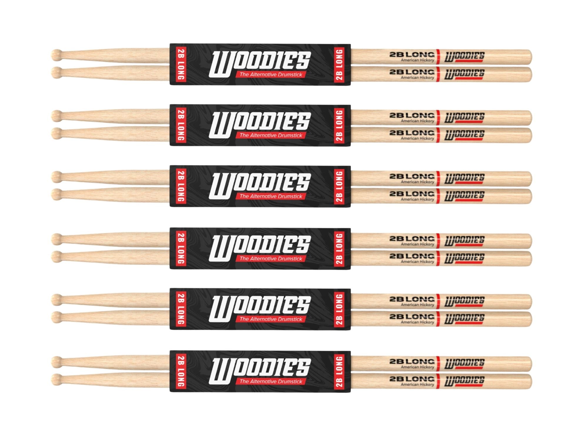 American Hickory 2B Long Drumsticks