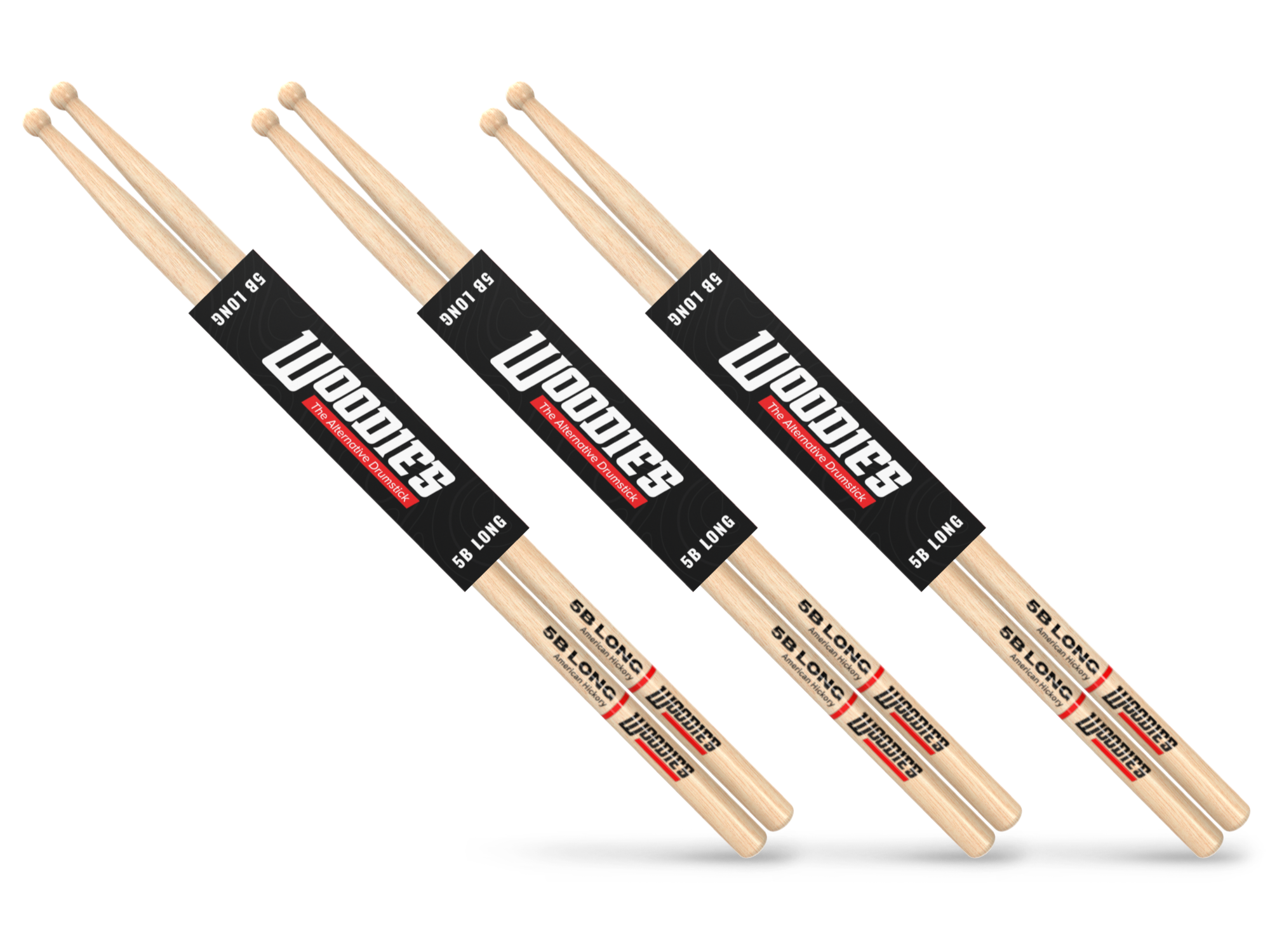 American Hickory 5B Long Drumsticks