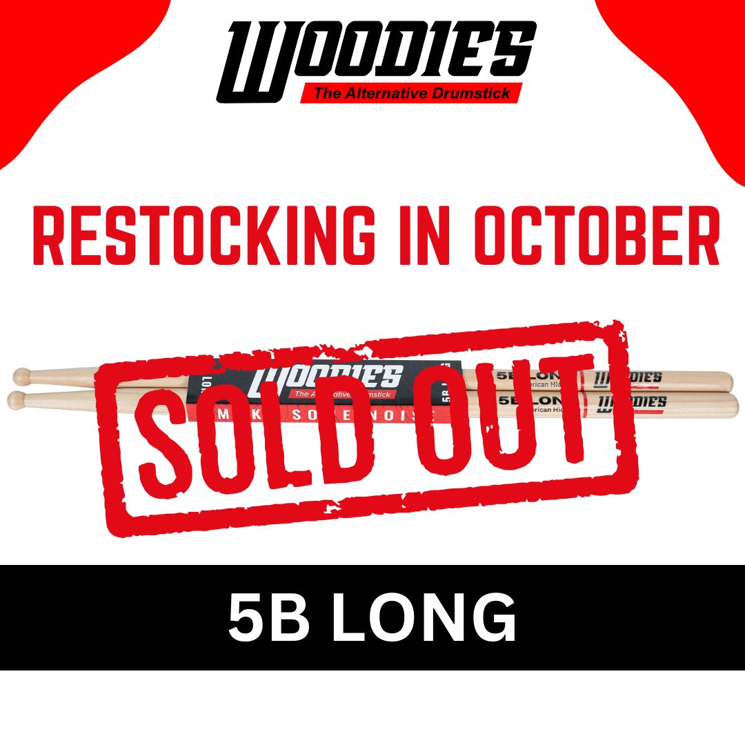 SOLD OUT! RE-STOCK IN OCTOBER! American Hickory 5B Long Drumsticks