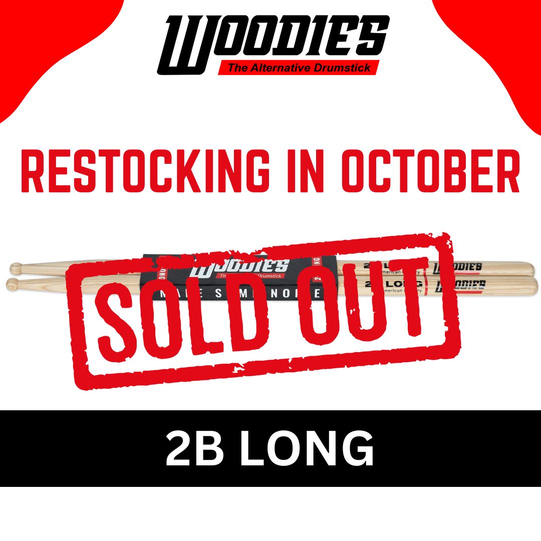 SOLD OUT! RE-STOCK IN OCTOBER! American Hickory 2B Long Drumsticks