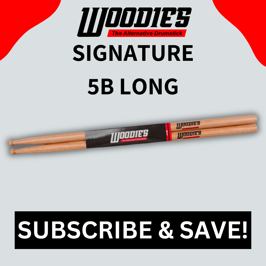 WOODIES Signature 5B Long (short taper, round wooden tip)